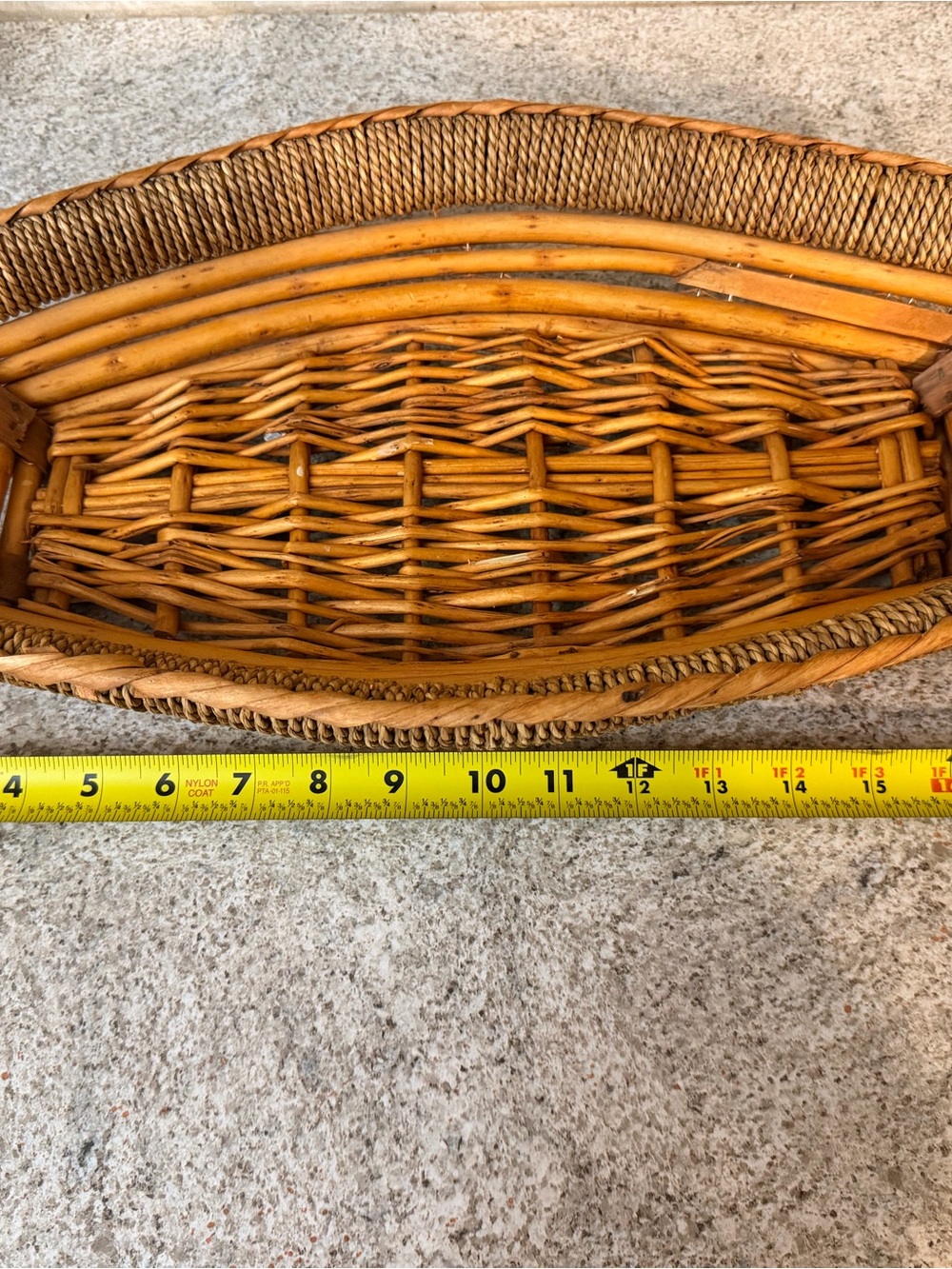 Woven Rattan Decorative Basket in Honey Brown